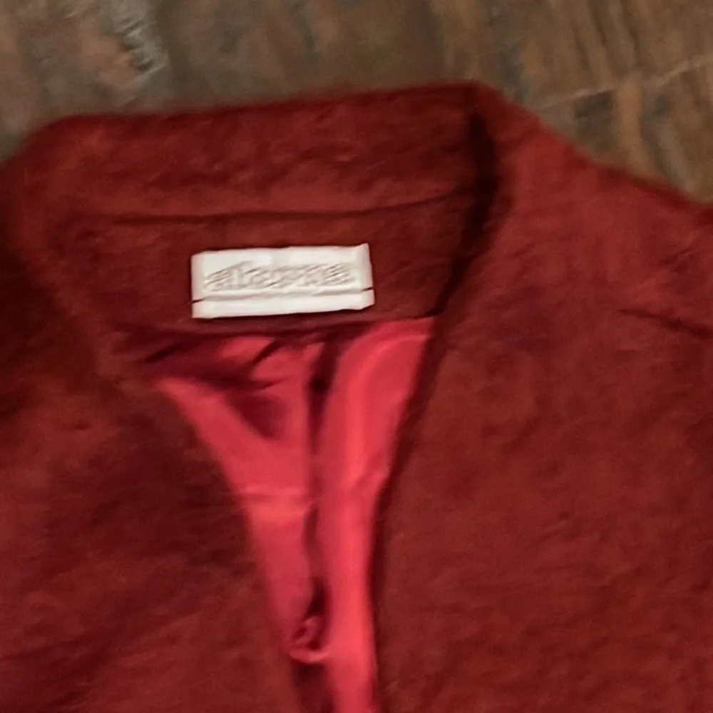 Vintage Dark Red Coat- New York Made is USA - Picture 5 of 11